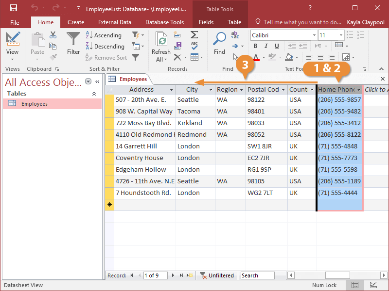 Adjust Rows and Columns