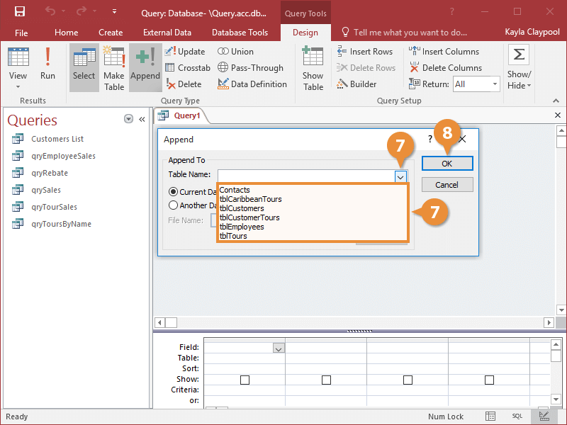 Create an Append Query