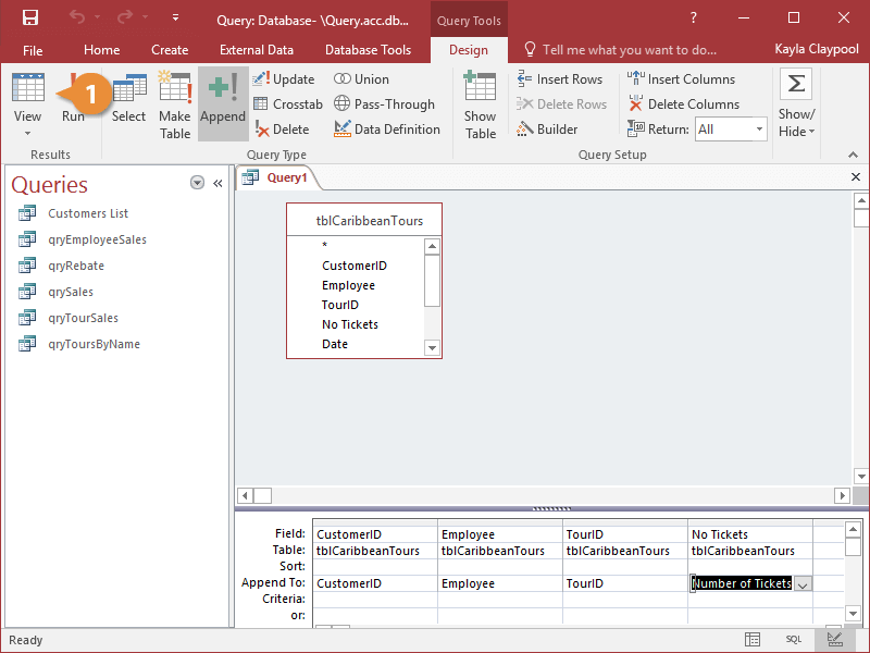 Preview and Run a Query