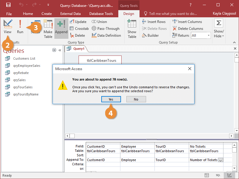 Preview and Run a Query