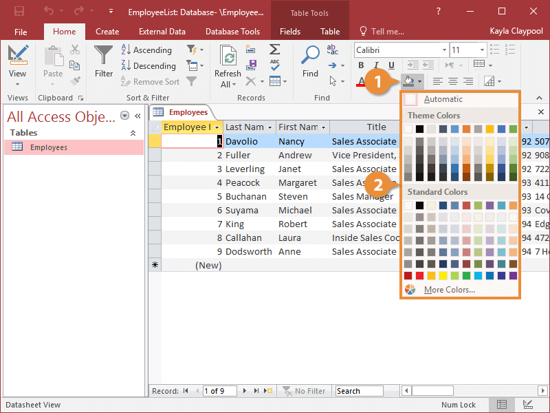 Change Gridlines and Cell Effects