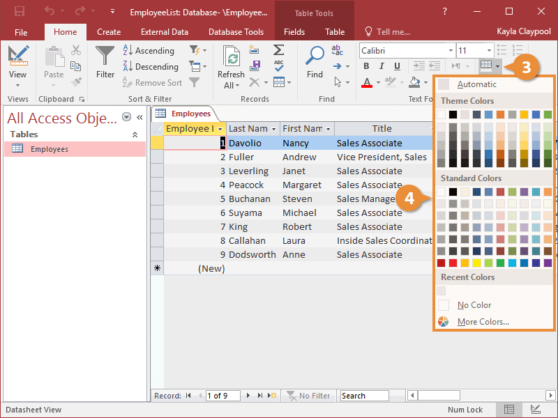 Change Gridlines and Cell Effects