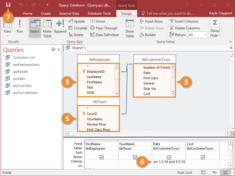 Create a Multiple Table Query