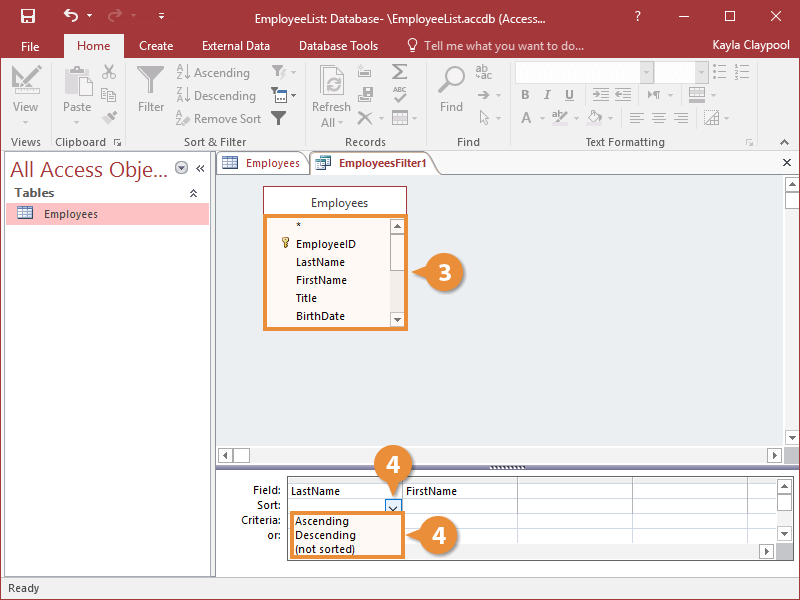 Create an Advanced Filter