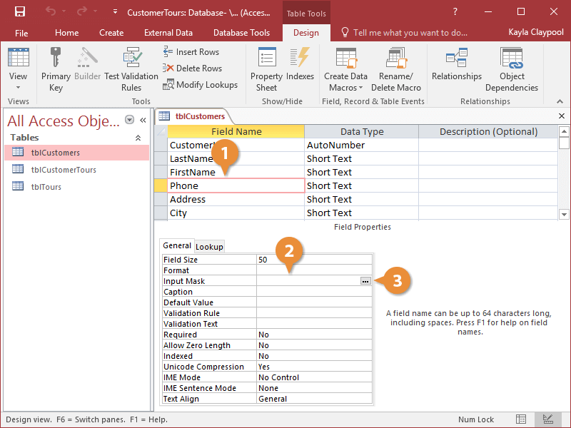 Create an Input Mask