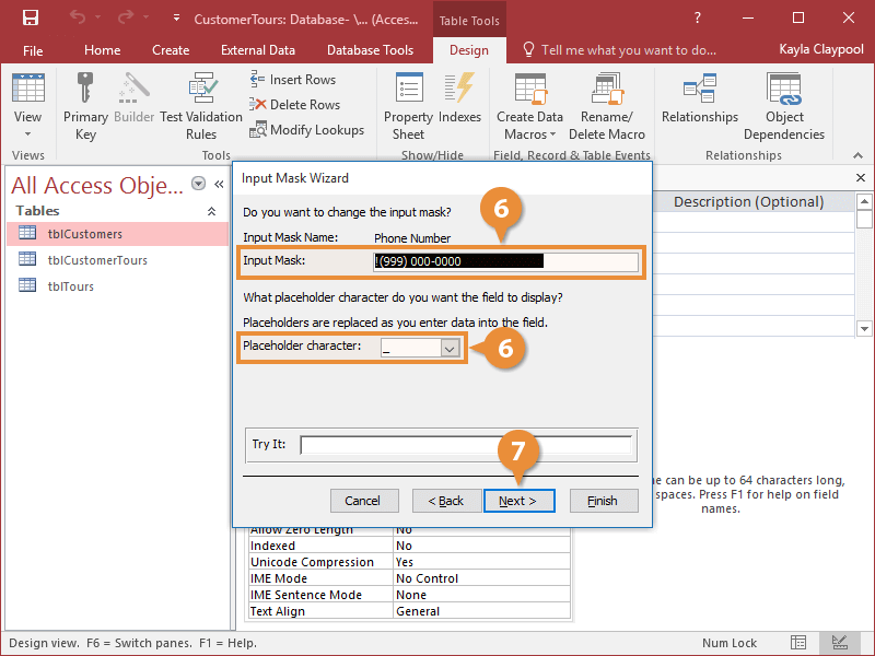 Create an Input Mask