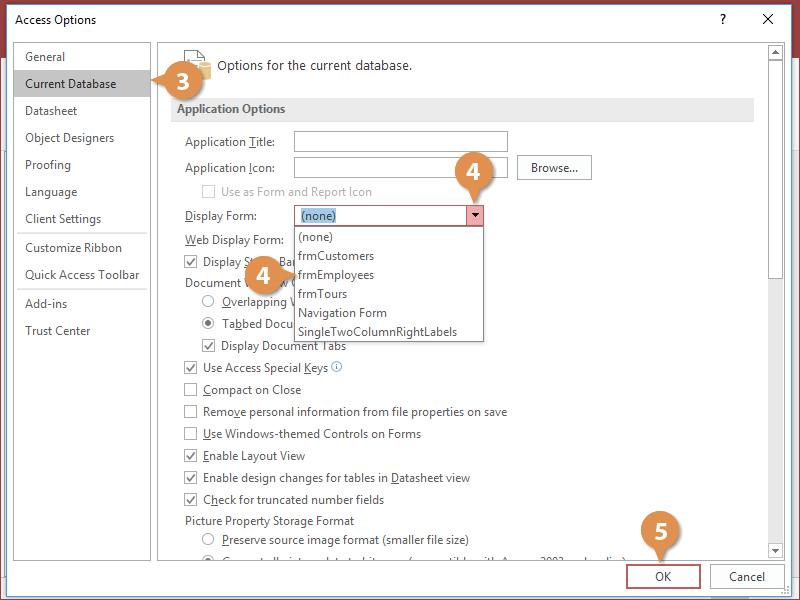 Set a Startup Form