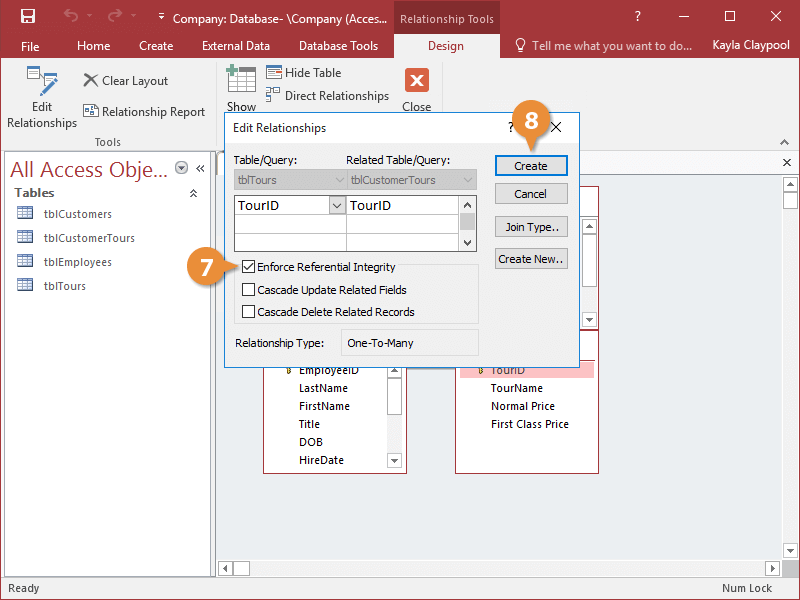 Create Relationships Between Tables