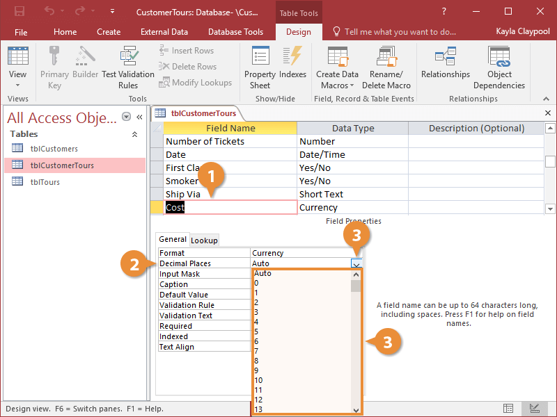 Format Number, Currency, and Date/Time Fields