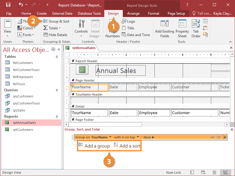 Work with the Group, Sort, and Total Pane