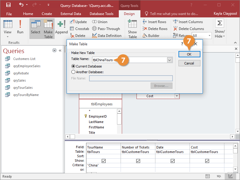 Create a Make-Table Query