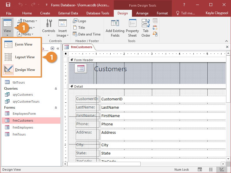 Change Form Views