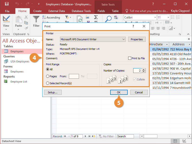 Preview And Print CustomGuide
