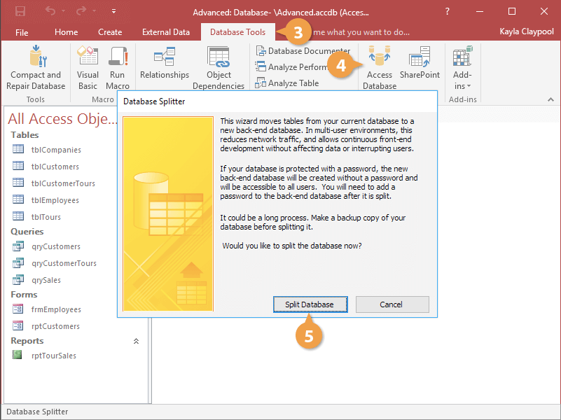 Split a Database