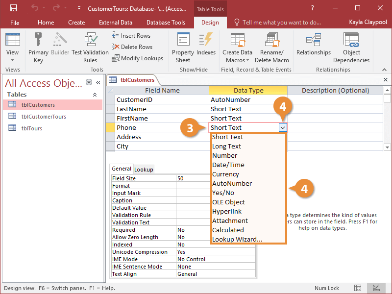 Understand Field Types and Properties