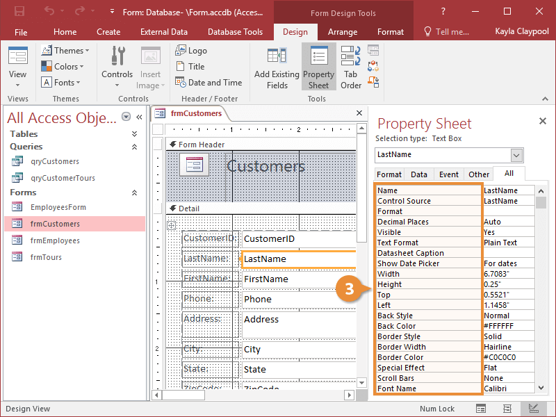 Work with Control Properties