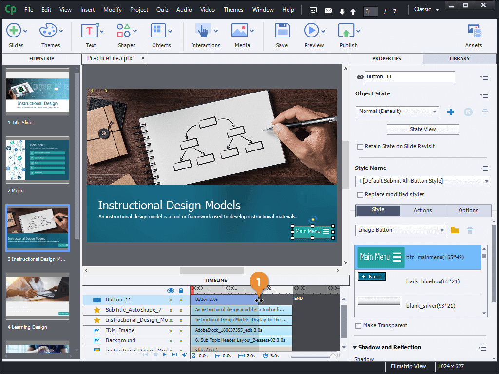 Adjust Object Timing on the Timeline