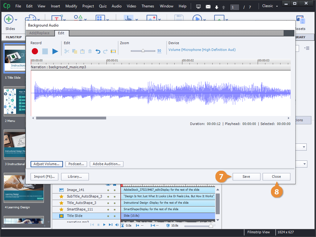 Adjust Audio Volume