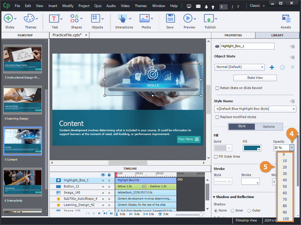 Format a Highlight Box