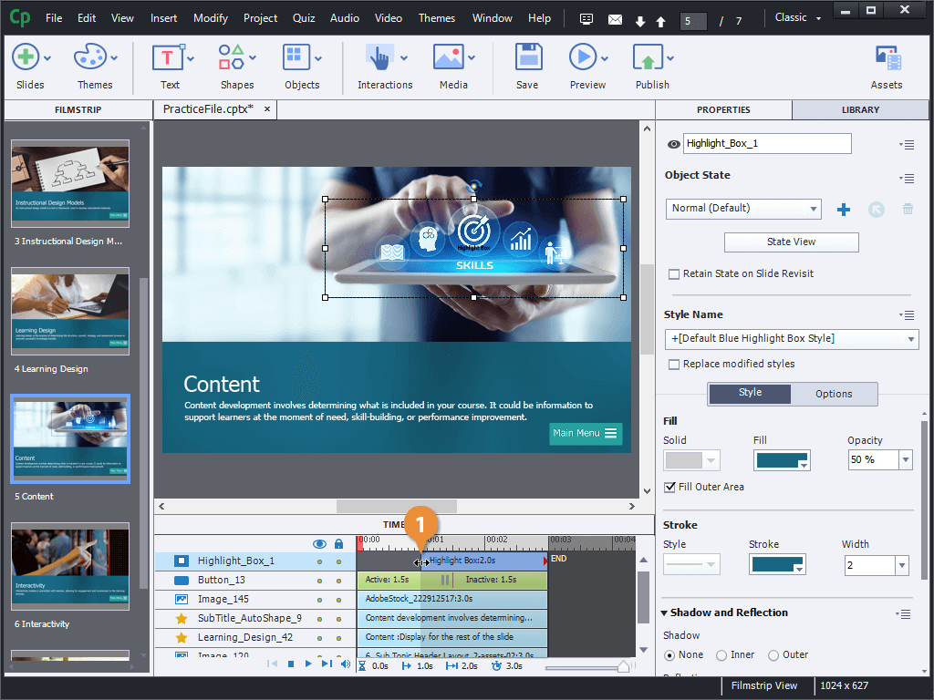 Modify Highlight Box Timing