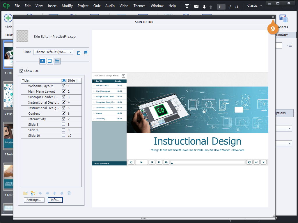 Edit the Table of Contents