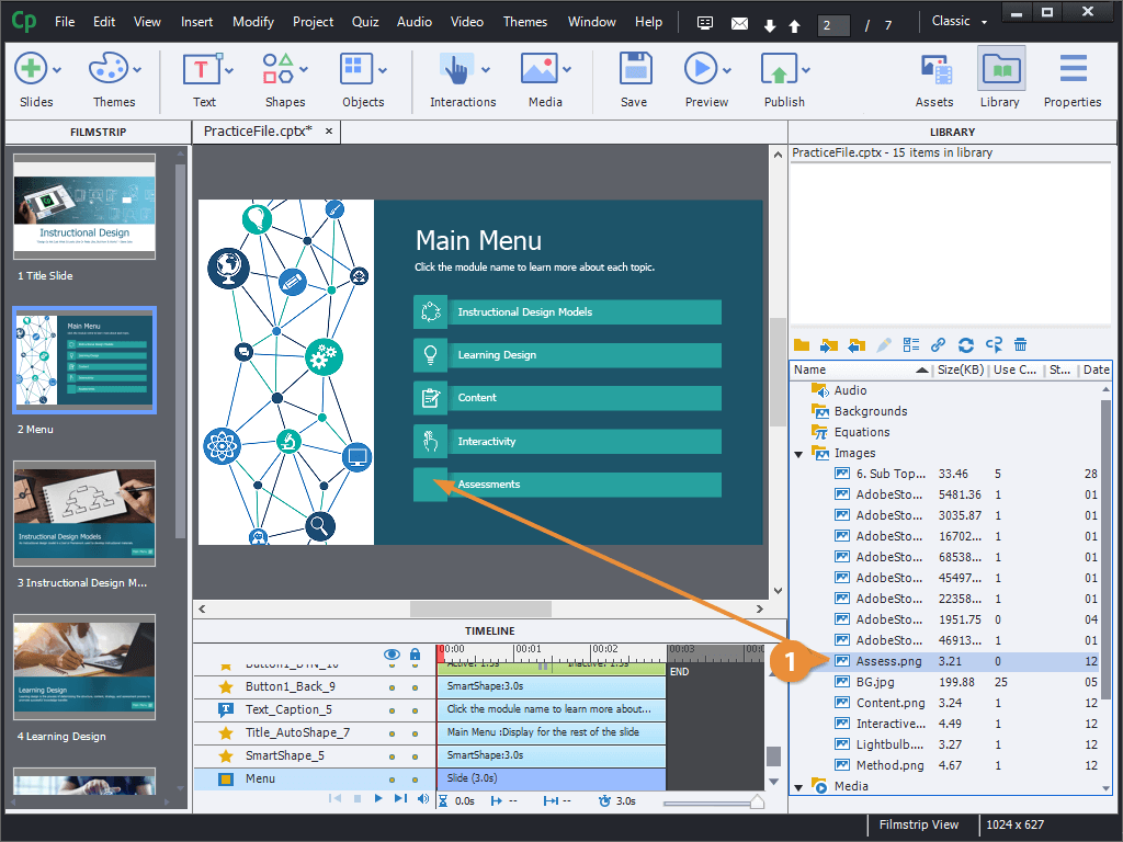 Add Assets to a Slide