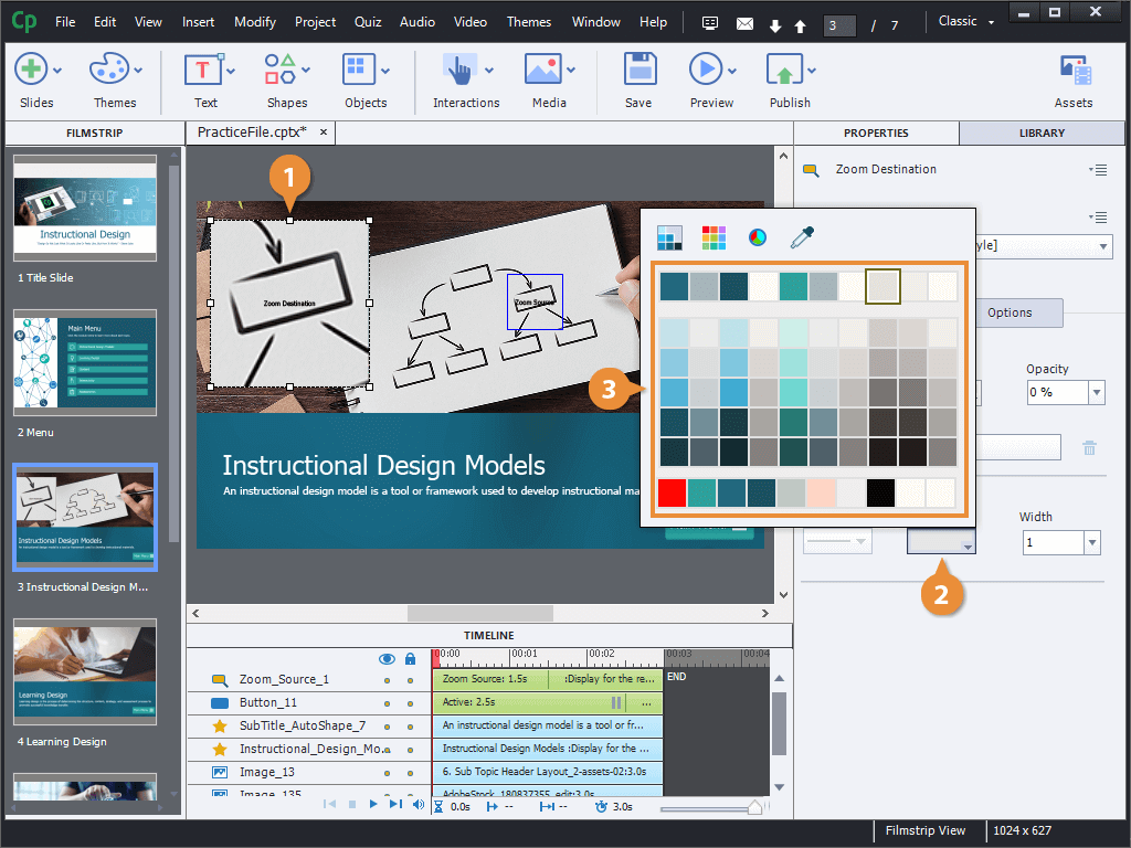 Edit a Zoom Area's Properties