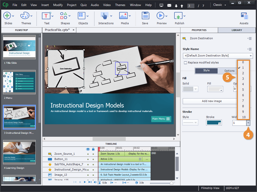 Edit a Zoom Area's Properties