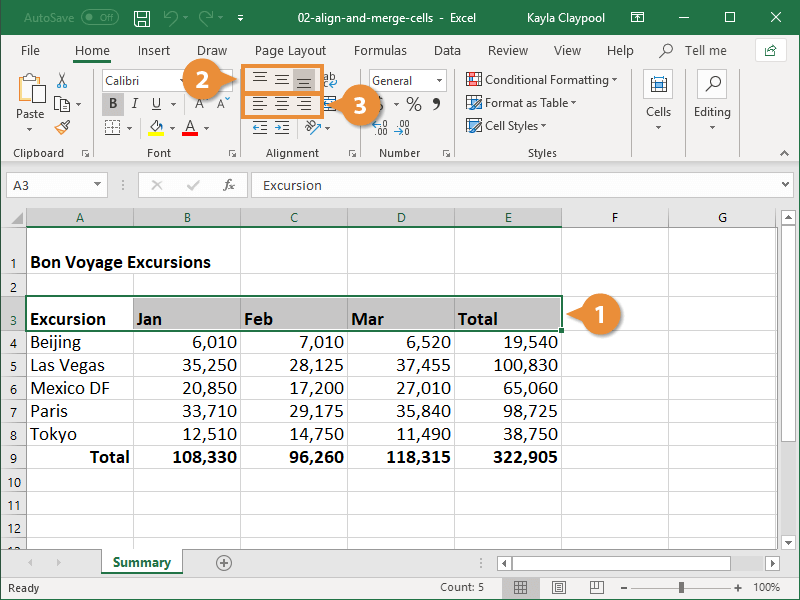 Change Cell Alignment