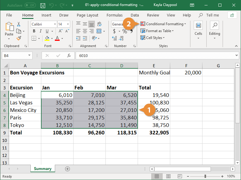 Apply Conditional Formatting