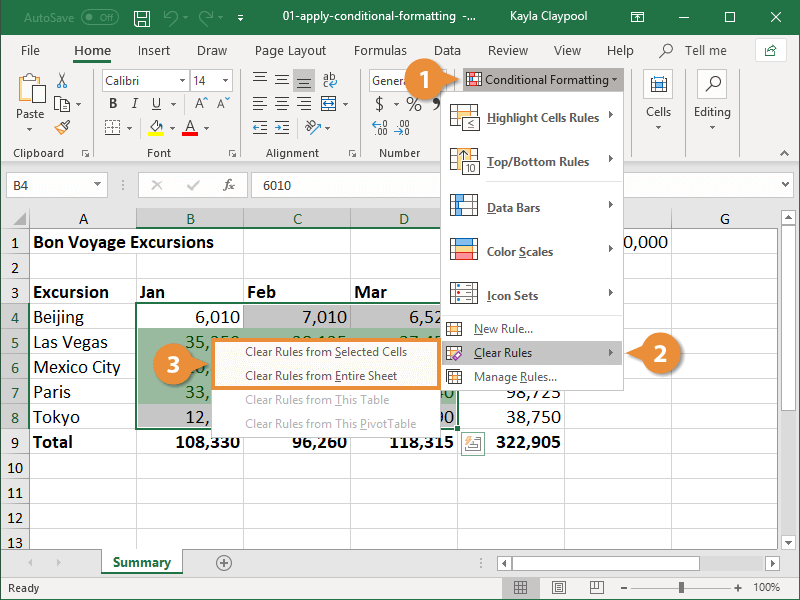 Apply Conditional Formatting