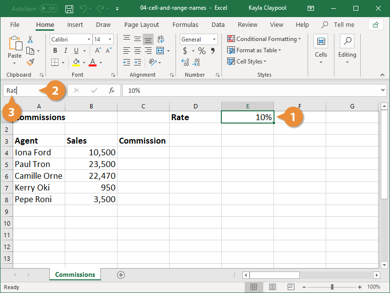 Cell and Range Names