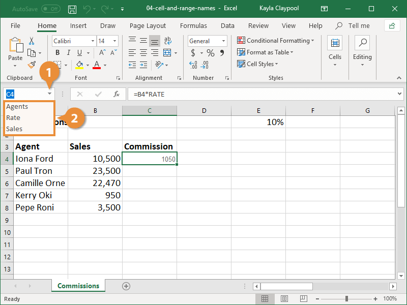 Cell and Range Names