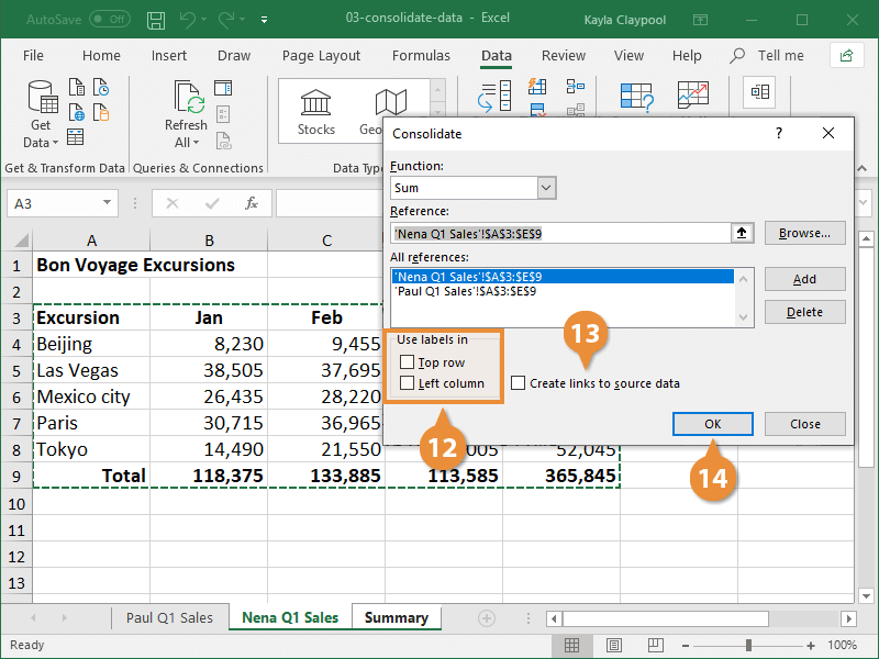 How To consolidate data In Excel For Mac Teachertop