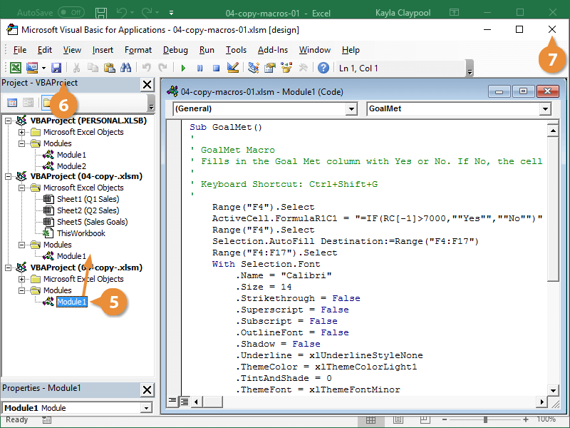 Copy Macros from Another Workbook