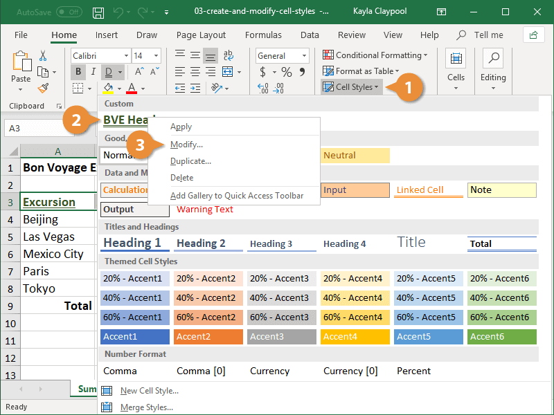 How to Apply Different Styles to a Cell in a Spreadsheet using