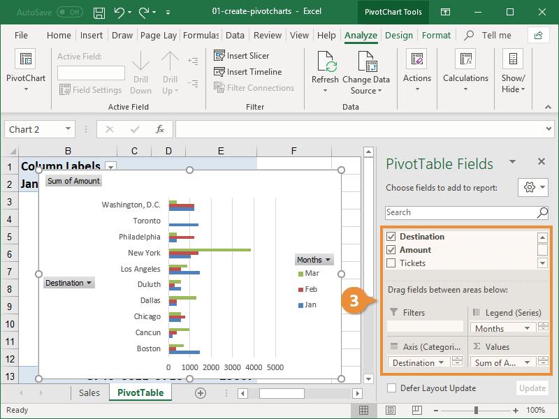 Create Pivotcharts