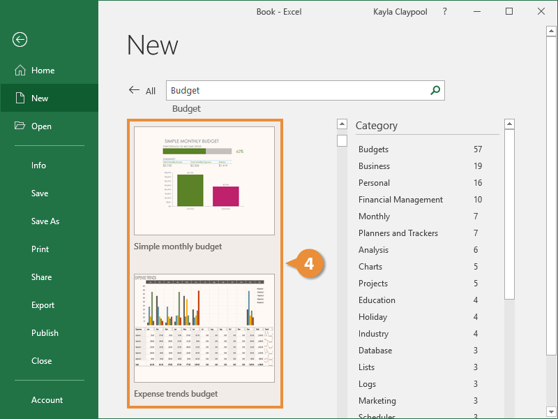 Create a Workbook from a Template