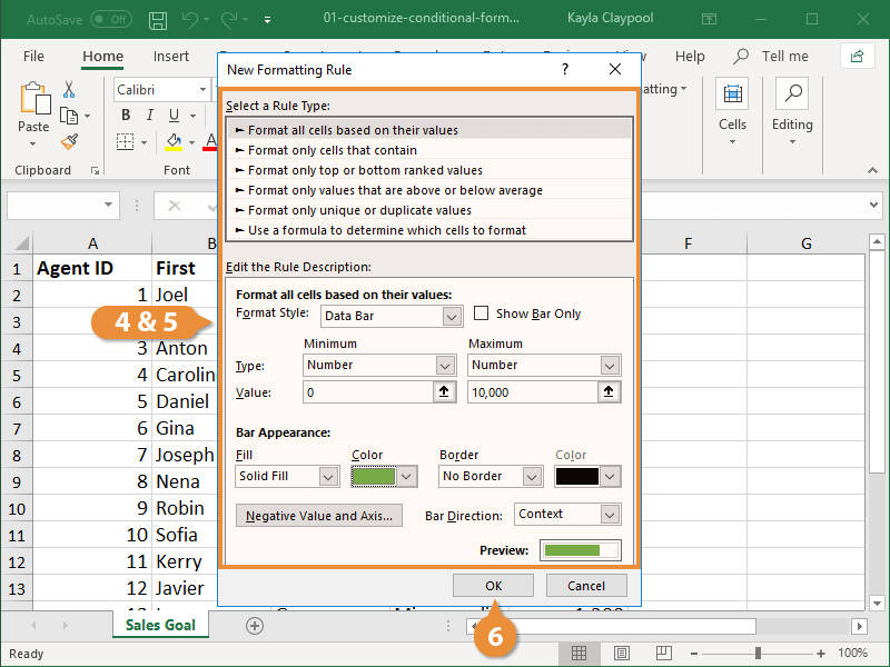 Create a Custom Conditional Formatting Rule