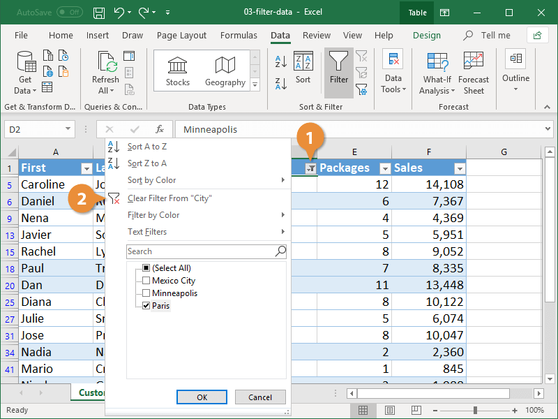 Filter Data