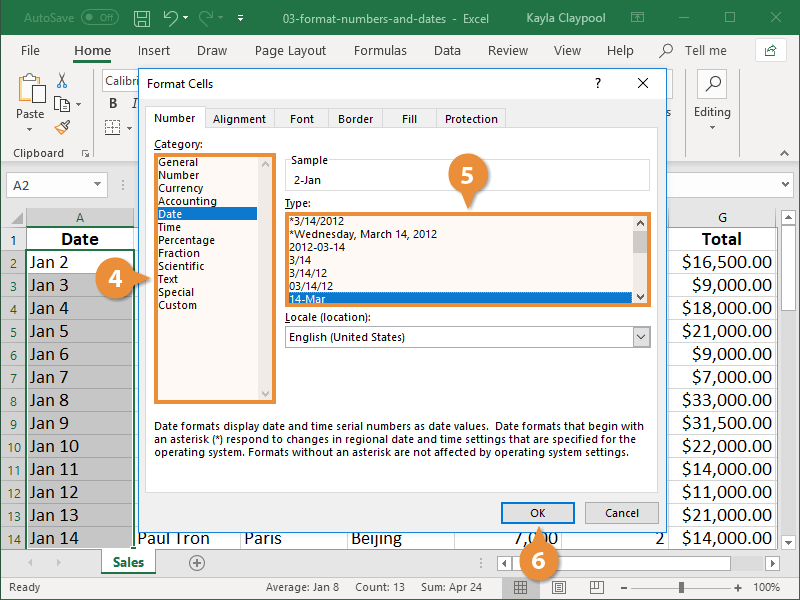 Apply Date Number Format In Excel Infoupdate