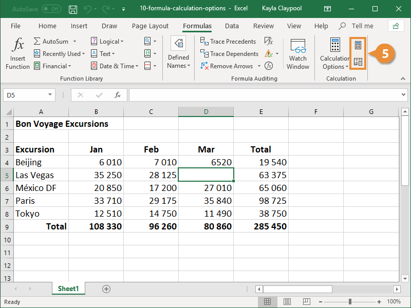 Excel Auto Calculate CustomGuide