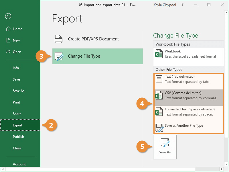 Import and Export Data