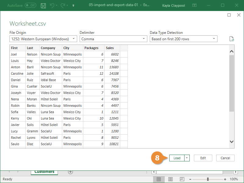 Import and Export Data