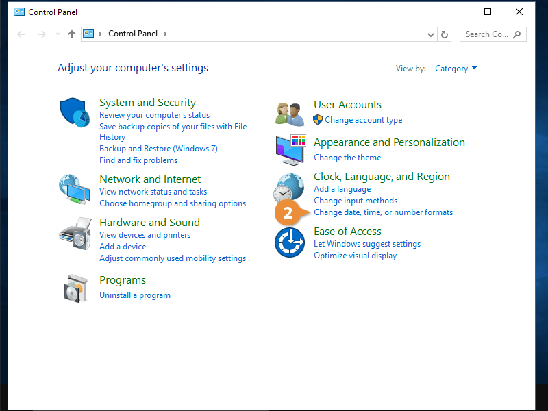 Change the Windows Regional Format Settings