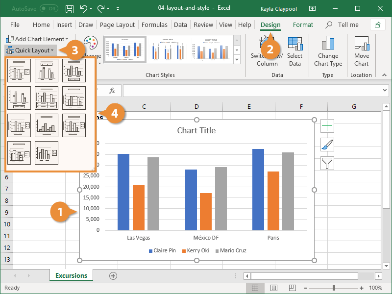Charts Excel Change Chart Style In Excel