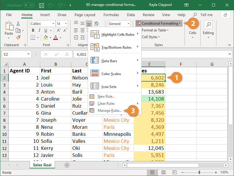 Edit a Conditional Formatting Rule