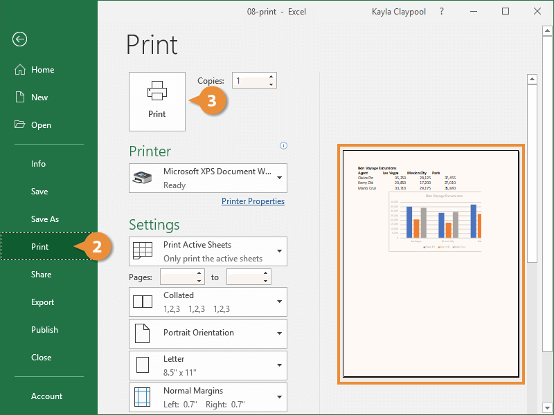 Preview and Print a Worksheet