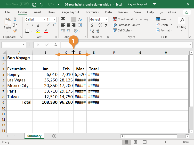 Adjust Column Width