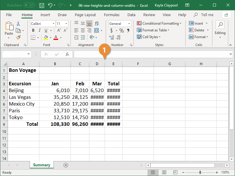 AutoFit Columns or Rows